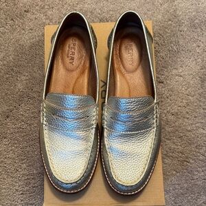 Sperry Metallic Gold Women's Loafers